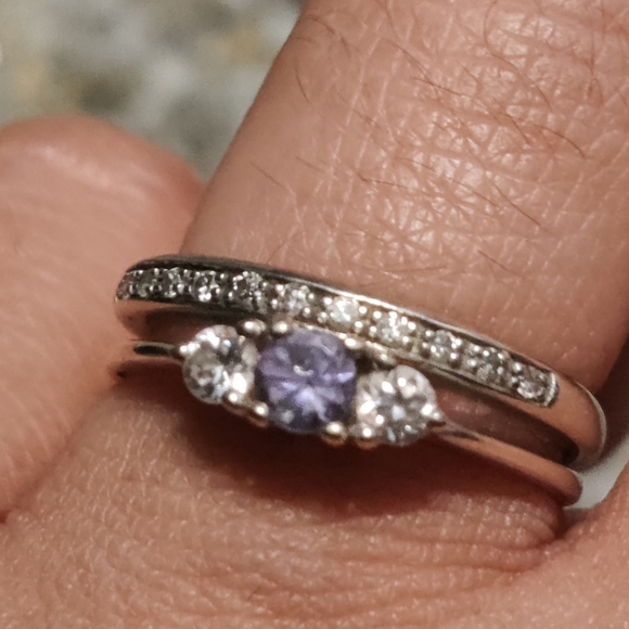 10K white gold & Tanzanite ring - Picture 11 of 14